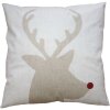 Clayre & Eef NWV22 Funda de Cojín Beige con Ciervo 45x45 cm