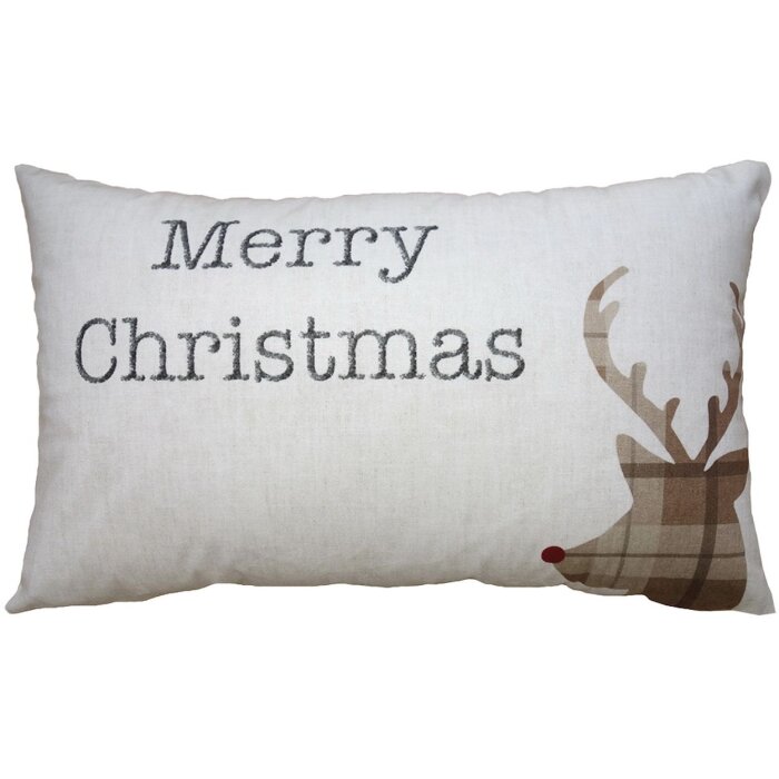 Clayre & Eef NWV36-3 Funda de cojín Feliz Navidad 30x50 cm
