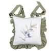 Clayre & Eef OLF25 Funda de Cojín Cojín de Asiento Beige Verde 40x40 cm