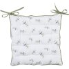 Clayre & Eef OLF29 Funda de Cojín Cojín de Asiento Beige Verde 40x40x4 cm
