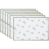 Clayre & Eef OLF40 Mantel Individual 6 piezas Beige Verde 48x33 cm Algodón