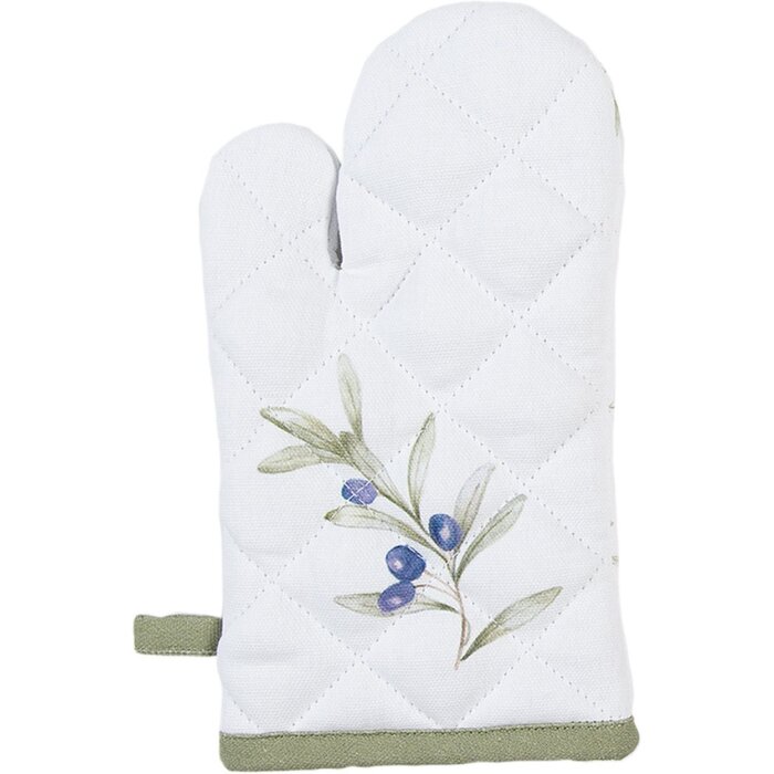 Clayre & Eef OLF44K Manopla Horno Niño Beige Verde 12x21 cm
