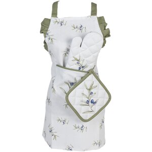 Clayre & Eef OLF45K Potholder Niño Beige Verde 16x16 cm