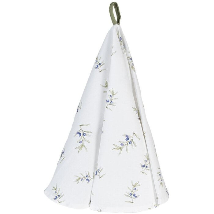 Clayre & Eef OLF48 Paño de cocina Beige Verde Ø 80 cm