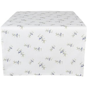 Clayre & Eef OLF64 Traves de Mesa Beige Verde 50x140 cm