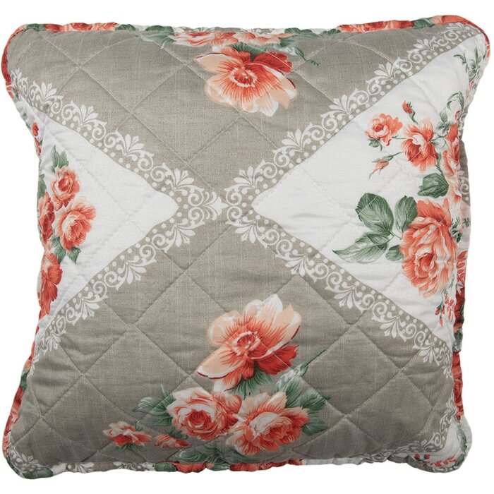 Clayre & Eef Q196.020 Funda de Cojín Gris Beige 40x40 cm