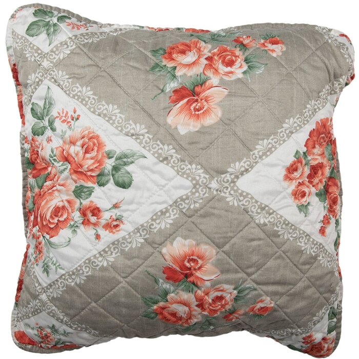 Clayre & Eef Q196.030 Funda de cojín Gris Rosa 50x50 cm