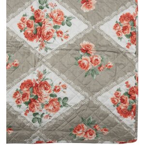 Clayre & Eef Q196.061 Colcha Gris Rosa 240x260 cm