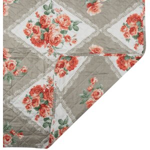 Clayre & Eef Q196.061 Colcha Gris Rosa 240x260 cm
