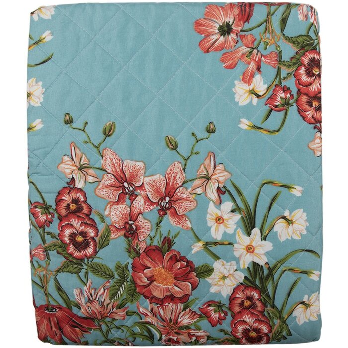 Clayre & Eef Q197.059 Colcha Azul Rosa 140x220 cm