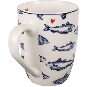 Clayre & Eef SSFMU Taza Blanco Azul 350 ml