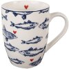 Clayre & Eef SSFMU Taza Blanco Azul 350 ml