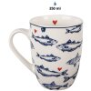 Clayre & Eef SSFMU Taza Blanco Azul 350 ml