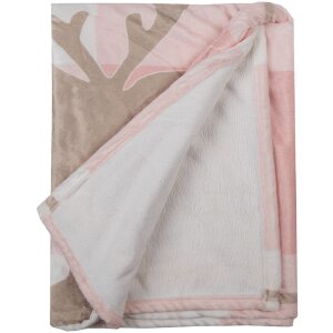 Clayre & Eef SWC60-1 Plaid Rosa Blanco 130x170 cm