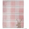 Clayre & Eef SWC60-1 Plaid Rosa Blanco 130x170 cm