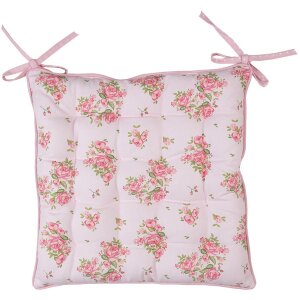 Cojín para silla Clayre & Eef estampado rosa...