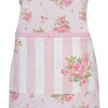Clayre & Eef SWR41-1 Delantal de Cocina Rosa 70x85 cm Algodón Estampado Rosa