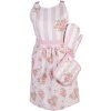 Clayre & Eef SWR41-2 Delantal de cocina rosa 70x85 cm con estampado de rosas y bolsillo