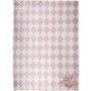 Clayre & Eef SWR60 Plaid Rosa Blanco 130x170 cm