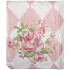 Clayre & Eef SWR60 Plaid Rosa Blanco 130x170 cm