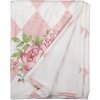 Clayre & Eef SWR60 Plaid Rosa Blanco 130x170 cm