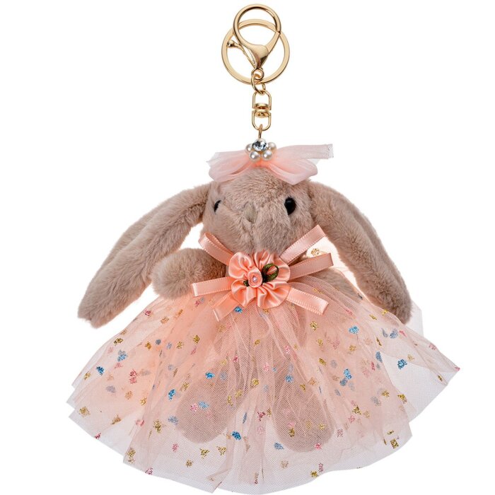 Clayre & Eef TW0584 Llavero conejo naranja