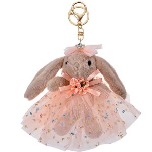 Clayre & Eef TW0584 Llavero conejo naranja