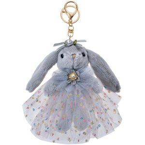 Clayre & Eef TW0585 Llavero Conejo Gris