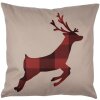 Clayre & Eef TX22 Funda de Cojín Rojo Marrón 45x45 cm