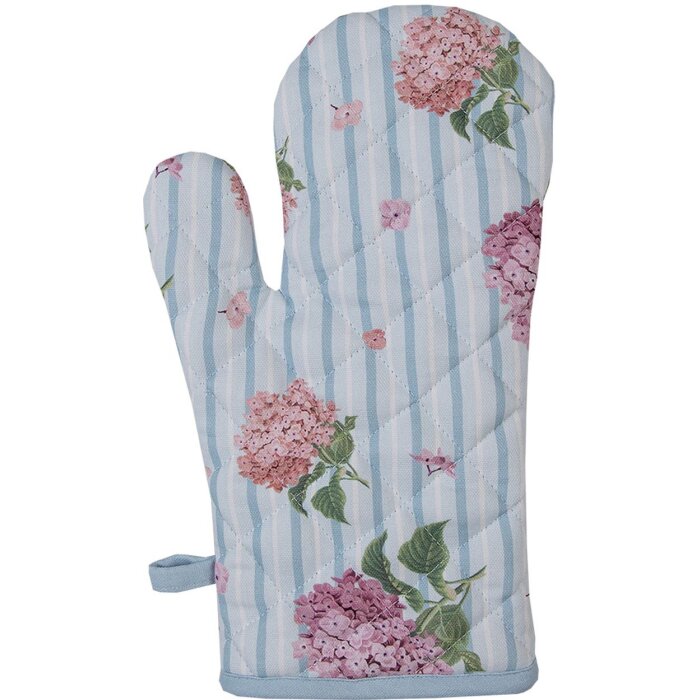 Clayre & Eef VTG44 Guante de horno Rosa 18x30 cm algodón estilo country