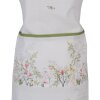 Clayre & Eef WFF41 Delantal de cocina Blanco, Verde 70x85 cm
