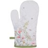 Clayre & Eef WFF44 Manopla Horno Blanco Verde 18x30 cm
