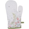 Clayre & Eef WFF44 Manopla Horno Blanco Verde 18x30 cm