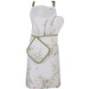 Clayre & Eef WFF44 Manopla Horno Blanco Verde 18x30 cm