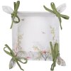 Clayre & Eef WFF47 Panera Blanco Botánico 35x35x8 cm Algodón