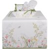 Clayre & Eef WFF64 Traves de Mesa Blanco Verde 50x140 cm Algodón Diseño Botánico
