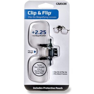 Gafas de aumento Carson 1,5x (+2,25 dioptrías) para colocar y desplegar