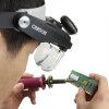 Carson MagniVisor Deluxe Serie PRO LED Lupa frontal con 4 lentes - Negro