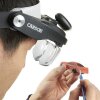 Carson MagniVisor Deluxe Serie PRO LED Lupa frontal con 4 lentes - Negro
