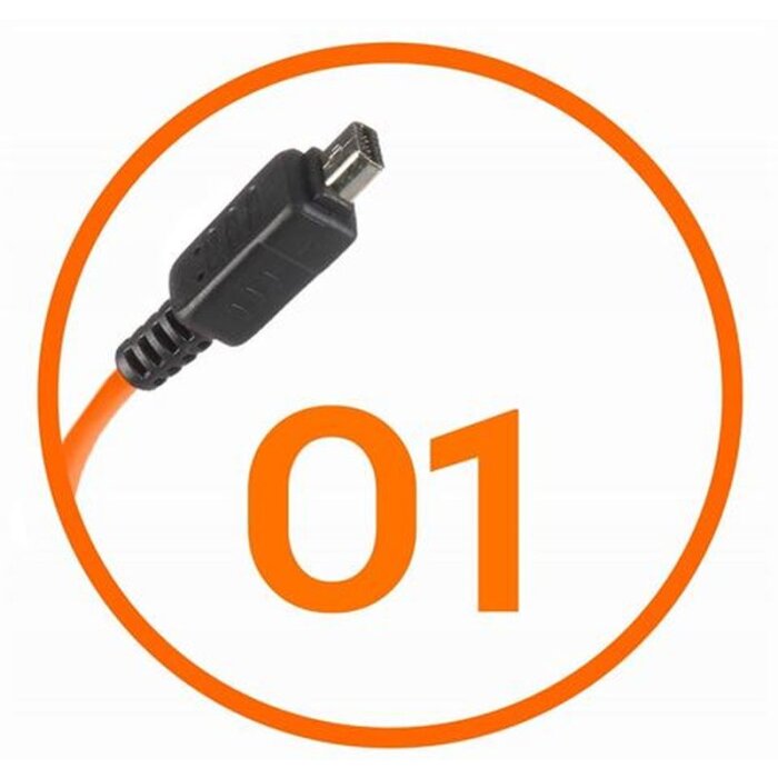 Miops cable de conexión de cámara Olympus O1 Naranja