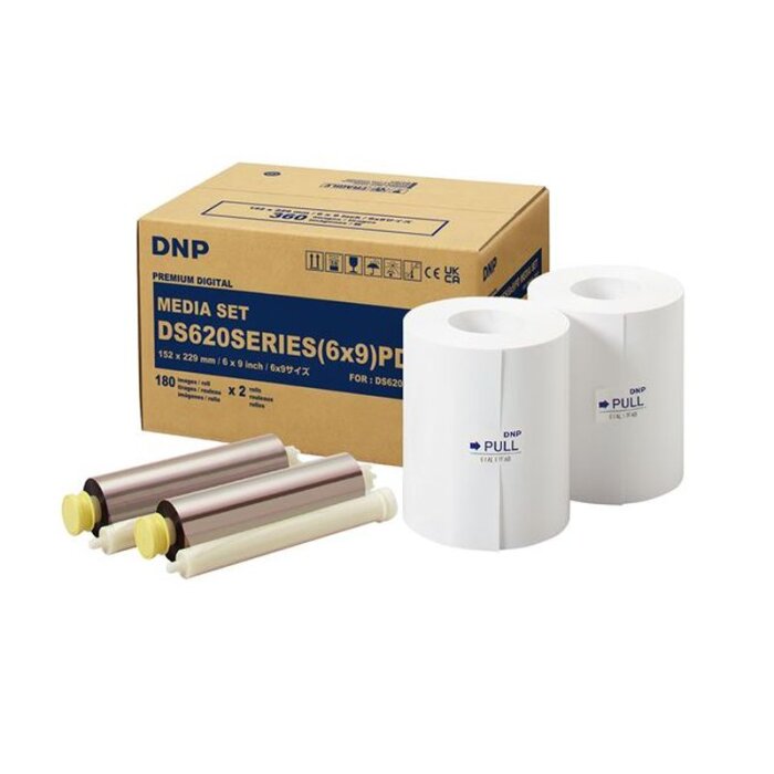 Papel DNP DM69620 2 rollos 180 unidades 15x23 para DS620