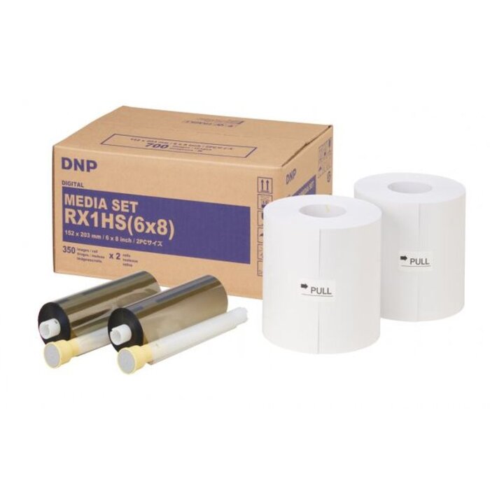 Papel DNP DSRX1HS-6X8 2 rollos 350 unid. 15x20 para DS-RX1HS