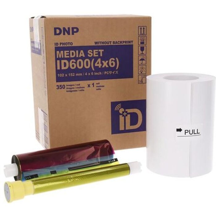 DNP papel fotográfico para pasaporte 1 rollo 350 unidades 10x15 para ID600