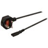 Cable de alimentación C7 de Falcon Eyes con adaptador para el Reino Unido 5 m