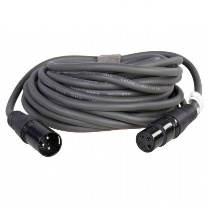 Cable XLR de 3 clavijas macho a hembra 10 m flexible gris oscuro