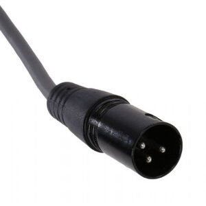 Cable XLR de 3 clavijas macho a hembra 10 m flexible gris oscuro