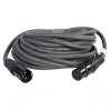 Cable XLR de 3 clavijas macho a hembra 10 m flexible gris oscuro
