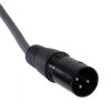 Cable XLR de 3 clavijas macho a hembra 10 m flexible gris oscuro