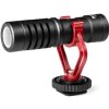 BOYA BY-MM1 Micrófono direccional compacto para smartphones DSLR PC Parabrisas de piel