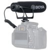 Micrófono direccional supercardioide Boya BY-BM2021 con soporte antivibratorio para cámara y smartphone